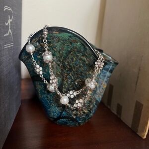 BRIGHTON Double Strand Pearl & Crystal Bracelet (NEW CONDITION!)